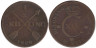  Швеция. 1/2 скиллинга 1828 год. Король Карл XIV Юхан. 