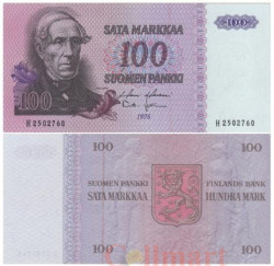 Бона. Финляндия 100 марок 1976 год. Юхан Вильгельм Снельман. (VF-XF)