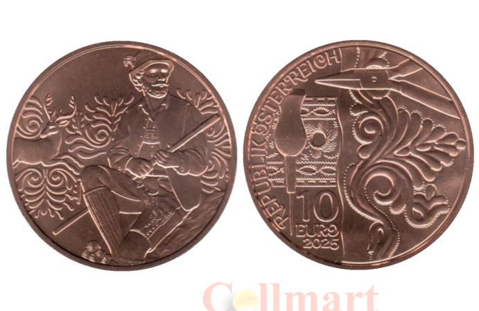  Австрия. 10 евро 2025 год. Традиции и мода. Ледерхозе - Кожа. 