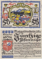 Бона. Германия. Мисбах 50 пфеннигов 1920 год. Нотгельд. (XF)