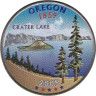  США. 25 центов 2005 год. Квотер штата Орегон. цветное покрытие (P). 