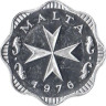  Мальта. 2 миля 1976 год. Мальтийский крест. 