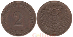 Германская империя. 2 пфеннига 1912 год. (A)