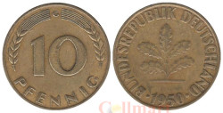 ФРГ. 10 пфеннигов 1950 год. (G)