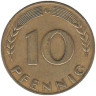  ФРГ. 10 пфеннигов 1950 год. (G) 