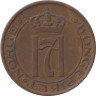  Норвегия. 2 эре 1937 год. Король Хокон VII. 