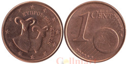 Кипр. 1 евроцент 2011 год. Муфлоны.
