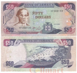 Бона. Ямайка 50 долларов 2004 год. Сэмюэль Шарп. (VF)
