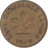  Германия (ФРГ). 10 пфеннигов 1949 год. Дубовые листья. (J) 