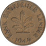  ФРГ. 10 пфеннигов 1949 год. (J) 