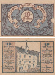Бона. Австрия. Айген 10 геллеров без года. Нотгельд. (VF)