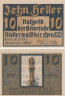  Бона. Австрия. Нидервальдкирхен 10 геллеров 1920 год. Нотгельд. (XF) 