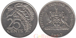Тринидад и Тобаго. 25 центов 1997 год. Чакония.