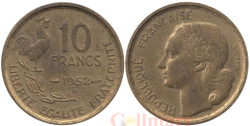 Франция. 10 франков 1952 год. Тип Жиро. Галльский петух. (B)