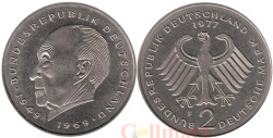 Германия (ФРГ). 2 марки 1977 год. Конрад Аденауэр. (F)