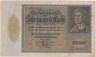  Бона. Веймарская республика 10.000 марок 1922 год. Молодой человек. (VF) 