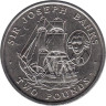  Южная Георгия. 2 фунта 2001 год. Сэр Джозеф Бэнкс. 