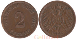 Германская империя. 2 пфеннига 1912 год. (F)
