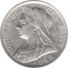  Великобритания. 1/2 кроны 1899 год. Королева Виктория. 