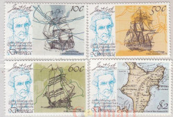 Набор марок. Доминика. К 200-летию смерти. капитана Джеймс Кук. 4 марки.