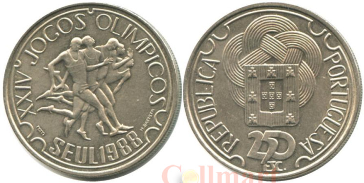  Португалия. 250 эскудо 1988 год. XXIV Олимпийские игры. 