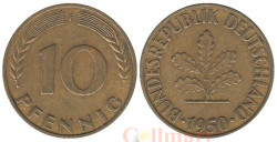 ФРГ. 10 пфеннигов 1950 год. (F)
