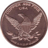  США. Унция меди. Гиганотозавр. 