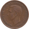  Великобритания. 1/2 пенни 1945 год. Галеон "Золотая лань". 