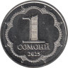  Таджикистан. 1 сомони 2025 год. Мирзо Турсун-заде. 