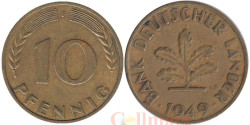 ФРГ. 10 пфеннигов 1949 год. (F)