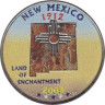  США. 25 центов 2008 год. Квотер штата Нью-Мексико. цветное покрытие (P). 