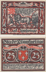 Бона. Германия. Бад-Липпшпринге 25 пфеннигов 1921 год. Нотгельд. (XF)