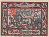  Бона. Германия. Бад-Липпшпринге 25 пфеннигов 1921 год. Нотгельд. (XF) 