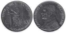 Ватикан. 100 лир 1979 год. Пруденция.