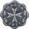  Мальта. 2 миля 1977 год. Мальтийский крест. 