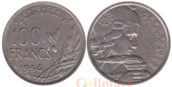 Франция. 100 франков 1954 год. Тип Коше. Марианна. (без отметки монетного двора)