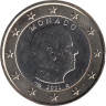  Монако. 1 евро 2021 год. Князь Монако Альбер II. 