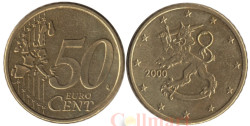 Финляндия. 50 евроцентов 2000 год. Геральдический лев.