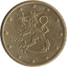  Финляндия. 50 евроцентов 2000 год. Геральдический лев. 