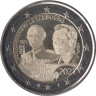 Люксембург. 2 евро 2021 год. 100 лет со дня рождения Великого Герцога Жана. (2 монеты) 