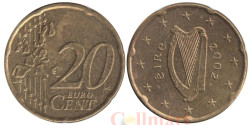 Ирландия. 20 евроцентов 2002 год. Арфа.