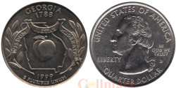 США. 25 центов 1999 год. Квотер штата Джорджия. (D)