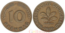 ФРГ. 10 пфеннигов 1950 год. (D)