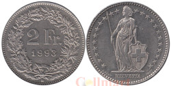 Швейцария. 2 франка 1993 год. Гельвеция.