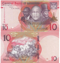 Бона. Лесото 10 малоти 2024 год. Короли Лесото. (Пресс)