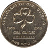  Австралия. 1 доллар 2010 год. 100 лет женской организации скаутов. 
