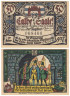  Бона. Германия. Кальбе (Заале) 50 пфеннигов 1917 год. Нотгельд. Вар. 1 (XF) 
