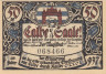  Бона. Германия. Кальбе (Заале) 50 пфеннигов 1917 год. Нотгельд. Вар. 1 (XF) 