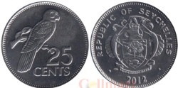 Сейшельские острова. 25 центов 2012 год. Малый попугай-ваза.