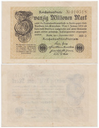 Бона. Германия (Веймарская республика) 20.000.000 марок 1923 год. P-108c.2 (VF)
